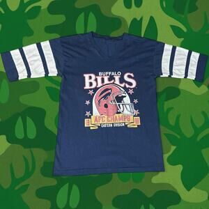 vintage 1988 Buffalo Bills AFC Champ jersey-style tee Size M